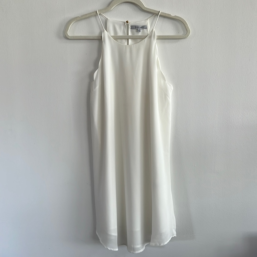 Scalloped white dress
